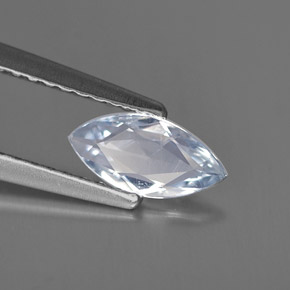 Safira azul natural 0,56ct, marquise, VVS