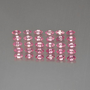 Pedras preciosas de safira rosa natural de  ct, marquise, VVS