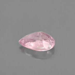 Safira rosa natural 0,90ct, formato de pêra, VVS-VS