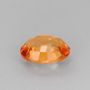 Safira laranja natural 1,14ct, corte oval, VVS-VS