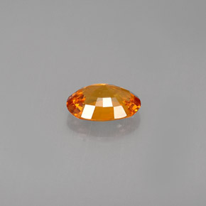 Safira laranja natural 0,90ct, corte oval, VVS