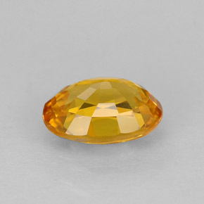 Safira amarelo natural 1,04ct, corte oval, VVS-VS