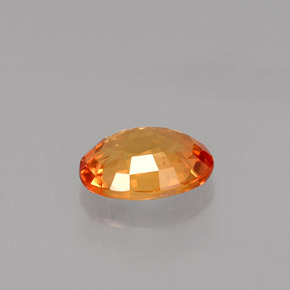 Safira laranja natural 0,95ct, corte oval, VVS-VS