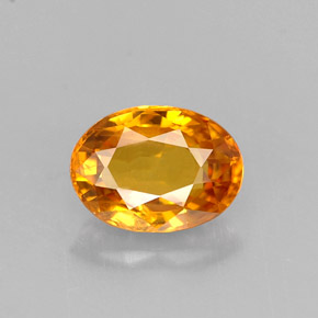 Safira amarelo natural 1,11ct, corte oval, VVS-VS