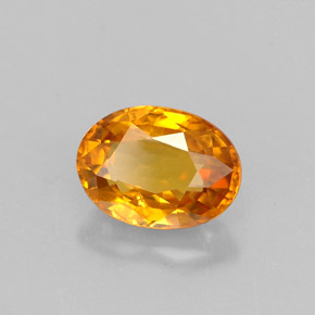 Safira amarelo natural 1,11ct, corte oval, VVS-VS