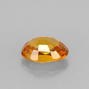 Safira amarelo natural 1,11ct, corte oval, VVS-VS