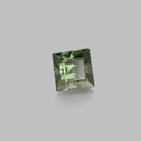 Safira verde natural 0,71ct, quadrado, VS