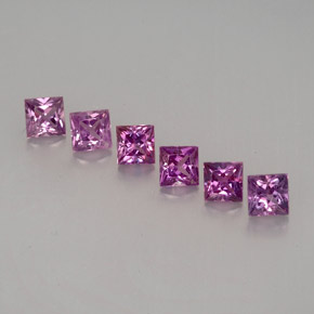 Pedras preciosas de safira roxo natural de  ct, quadrado, VVS-VS