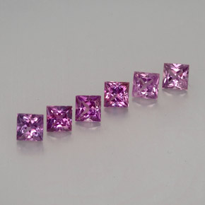 Pedras preciosas de safira roxo natural de  ct, quadrado, VVS-VS