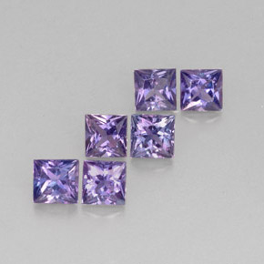 Pedras preciosas de safira violeta natural de  ct, quadrado, VVS-VS