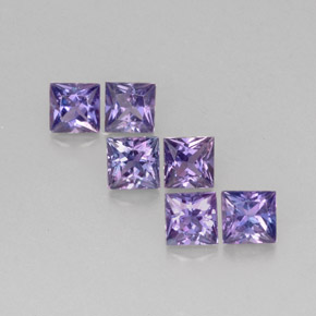 Pedras preciosas de safira violeta natural de  ct, quadrado, VVS-VS