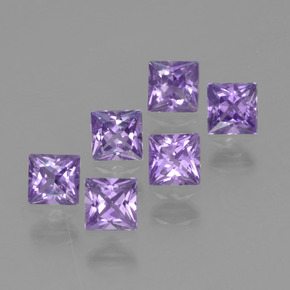 Pedras preciosas de safira violeta natural de  ct, quadrado, VVS-VS