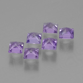 Pedras preciosas de safira violeta natural de  ct, quadrado, VVS-VS