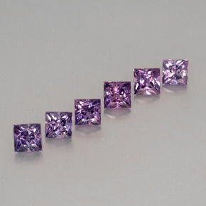 Pedras preciosas de safira violeta natural de  ct, quadrado, VVS-VS