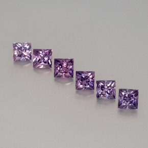 Pedras preciosas de safira violeta natural de  ct, quadrado, VVS-VS