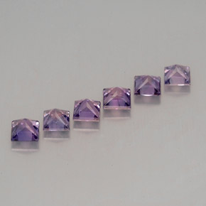 Pedras preciosas de safira violeta natural de  ct, quadrado, VVS-VS