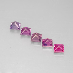 Pedras preciosas de safira multicolorido natural de  ct, quadrado, VVS-VS