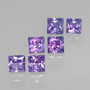 Pedras preciosas de safira violeta natural de  ct, quadrado, VVS-VS