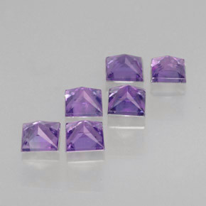 Pedras preciosas de safira violeta natural de  ct, quadrado, VVS-VS