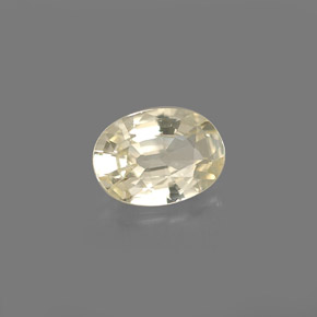 Safira amarelo natural 0,89ct, corte oval, IF