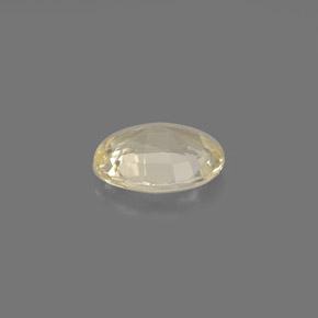 Safira amarelo natural 0,89ct, corte oval, IF