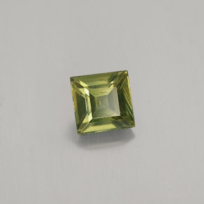 Safira verde natural 0,78ct, quadrado, VS