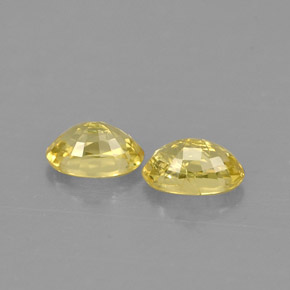Pedras preciosas de safira amarelo natural de  ct, corte oval, VS