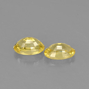 Pedras preciosas de safira amarelo natural de  ct, corte oval, VS