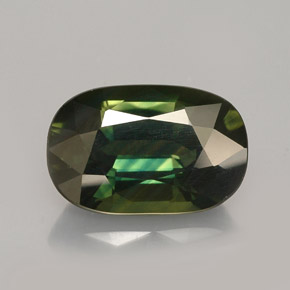 Safira verde natural 3,64ct, corte oval, VVS-VS