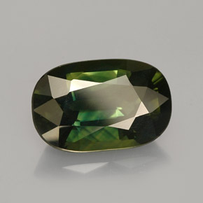 Safira verde natural 3,64ct, corte oval, VVS-VS