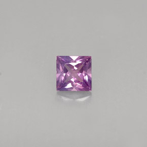 Safira violeta natural 0,42ct, quadrado, VS