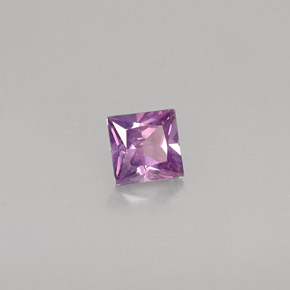 Safira violeta natural 0,42ct, quadrado, VS