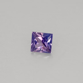 Safira violeta natural 0,46ct, quadrado, VS
