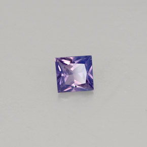 Safira violeta natural 0,46ct, quadrado, VS