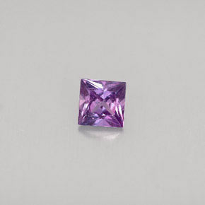 Safira violeta natural 0,38ct, quadrado, VS-SI