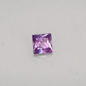 Safira violeta natural 0,38ct, quadrado, VS-SI
