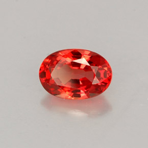 Safira laranja natural 0,71ct, corte oval, VS