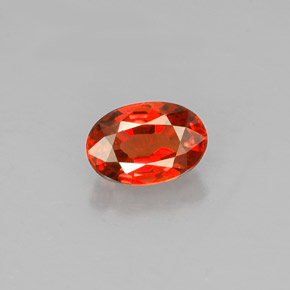 Safira laranja natural 0,76ct, corte oval, VS
