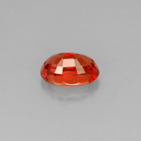 Safira laranja natural 0,76ct, corte oval, VS