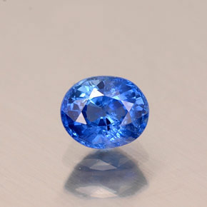 Safira azul natural 0,58ct, corte oval, VS