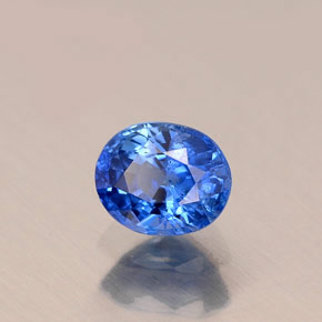 Safira azul natural 0,58ct, corte oval, VS