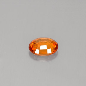 Safira laranja natural 0,69ct, corte oval, VVS-VS