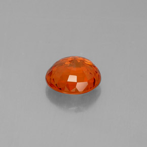 Safira laranja natural 1,28ct, corte redondo, VS