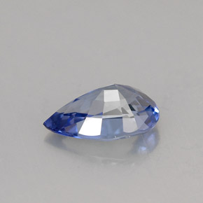 Safira azul natural 1,12ct, formato de pêra, VS