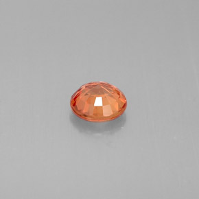 Safira laranja natural 0,59ct, corte redondo, VVS