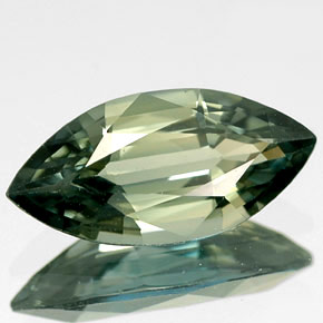 Safira verde natural 1,92ct, marquise, IF