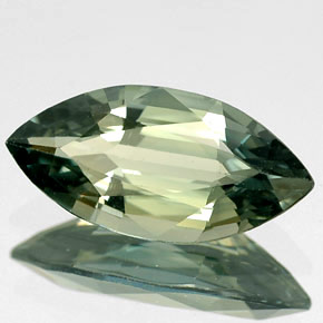 Safira verde natural 1,92ct, marquise, IF