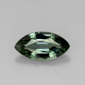 Safira verde natural 0,76ct, marquise, VVS-VS