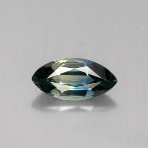 Safira verde natural 0,82ct, marquise, VVS
