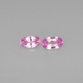 Pedras preciosas de safira rosa natural de  ct, corte oval, VVS-VS